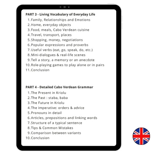 E-BOOK APPRENDRE LE KRIOLU (Version Anglais)