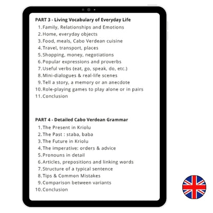 E-BOOK APPRENDRE LE KRIOLU (Version Anglais)